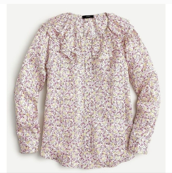 J. Crew Tops - J.CREW Ruffle Top in Field Day Floral Print Blouse